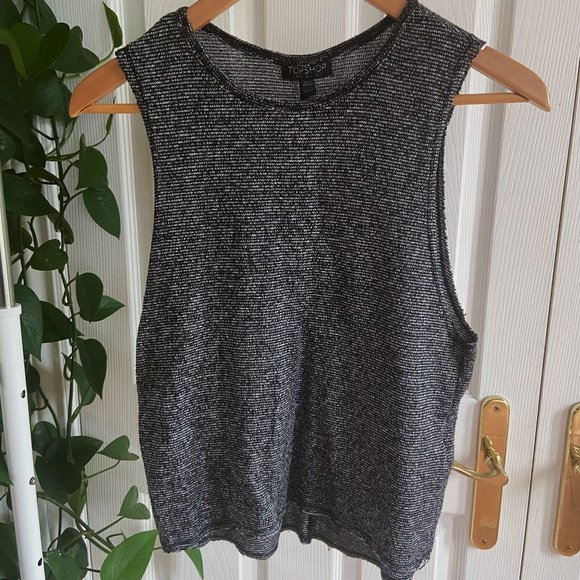Topshop Speckled Black Tank Top - Small - Picture 1 of 3